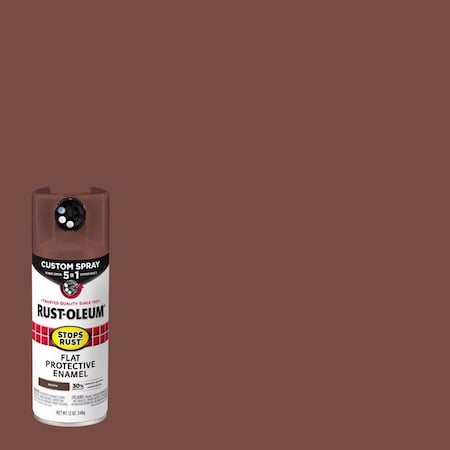 Rust-Oleum Rust-Oleum Stops Rust Custom Spray 5-in-1 Flat Brown Spray Paint 12 oz 376857
